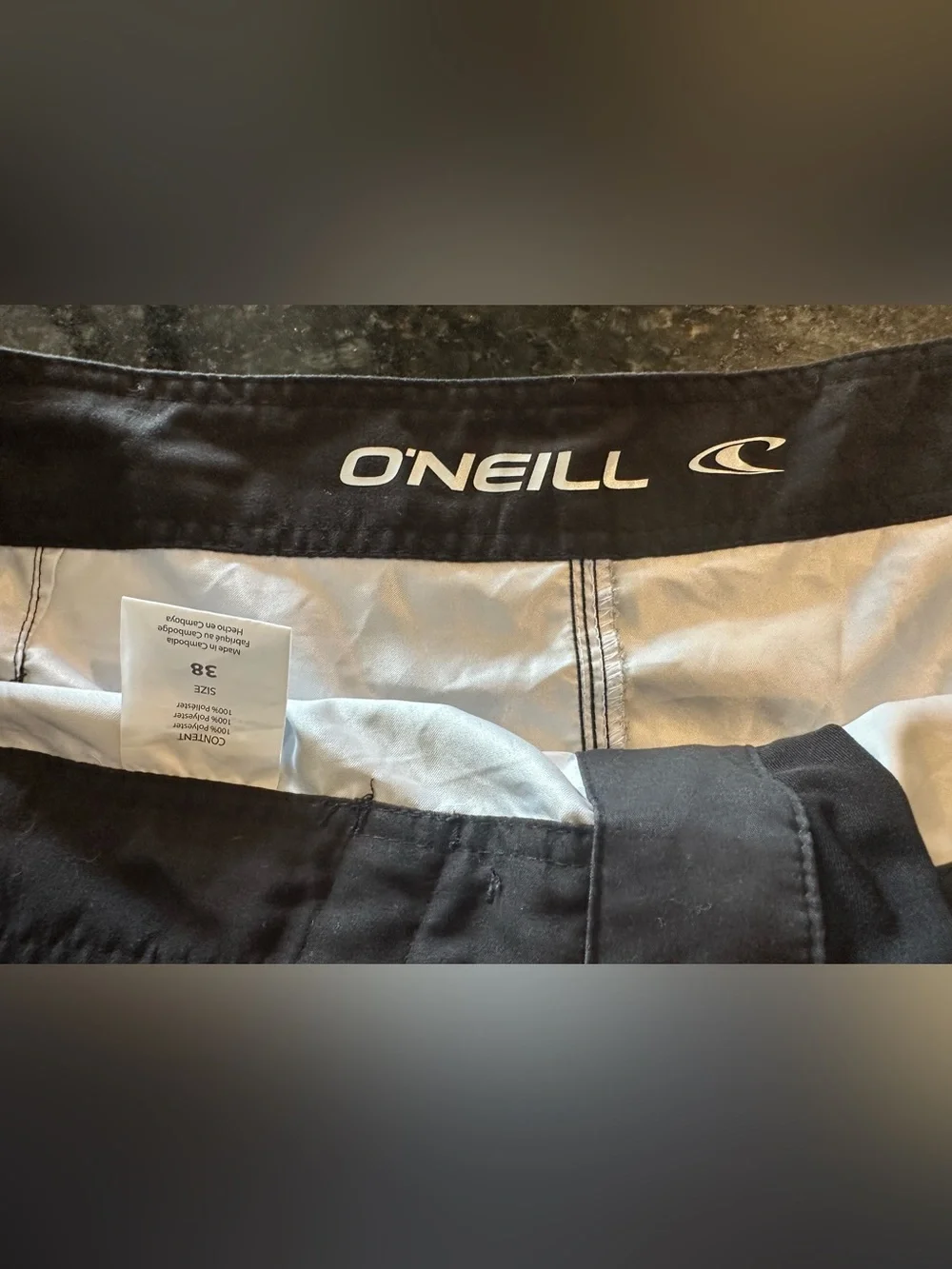 O'Neill Men's Gray Gradient Stripe Board Shorts